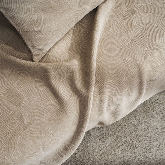 Gofis Home Nimbus Sofa Throw 2 Seater P180xW250cm Warm Beige 447/39