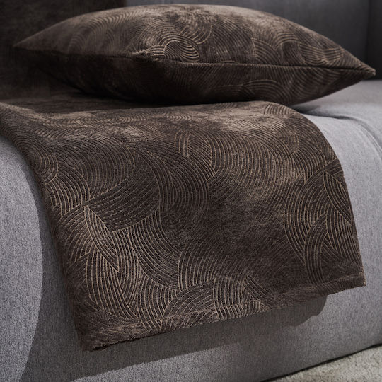 Gofis Home Триместен диван Throw Nimbus 180x310см. Dark Chocolate 447/41