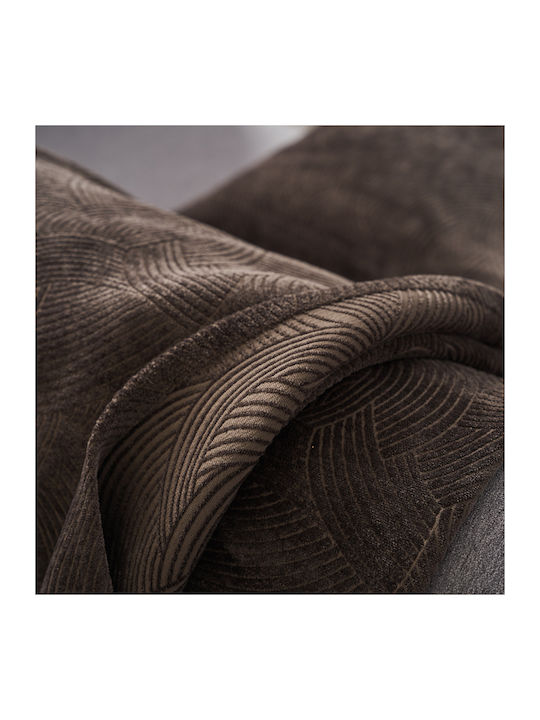 Gofis Home Ριχτάρι Τριθέσιου Καναπέ Nimbus 180x310εκ. Dark Chocolate 447/41