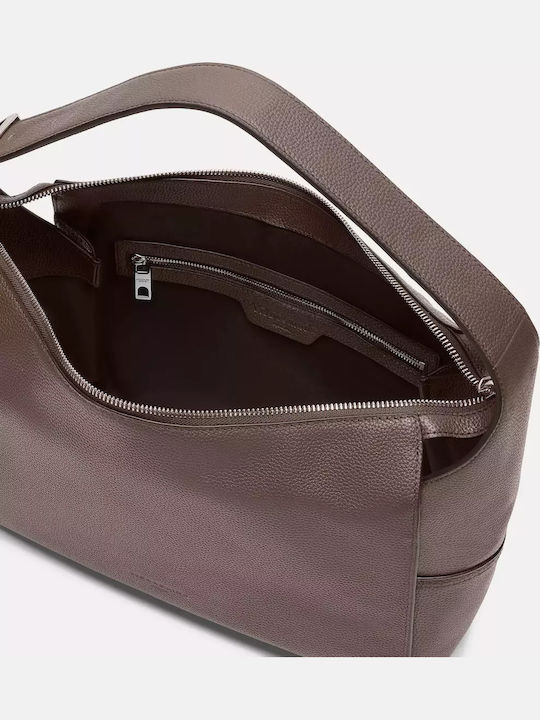 Leder Damentasche Schultertasche Braun