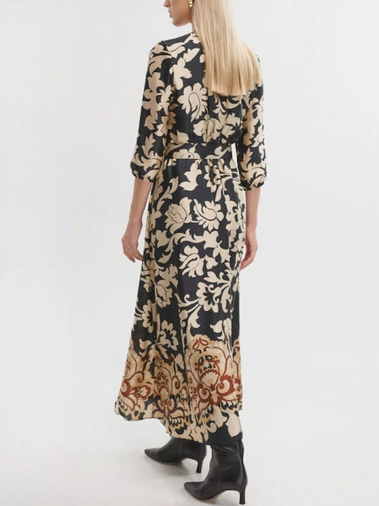 Midi Dress Satin Printed