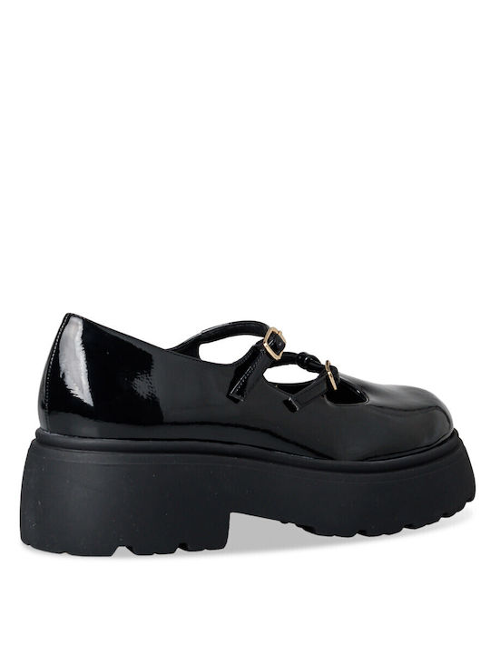 Envie Shoes Damen Ballerinas aus Lackleder in Schwarz Farbe