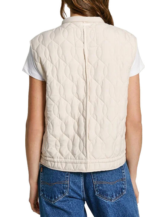 Pepe Jeans Sleeveless Jacket Beige