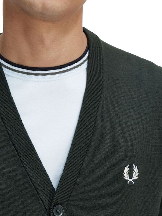 Fred Perry Men's Cardigan Night Green