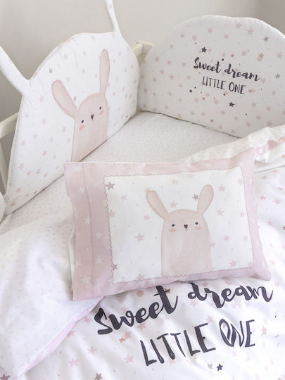 Nima Сет Бебешка Долен Калъф с Калъфка за Възглавница Bunny ROZ 110x145см. Nima Сет Бебешка Долен Калъф с Калъфка за Възглавница Bunny ROZ 110x145см.