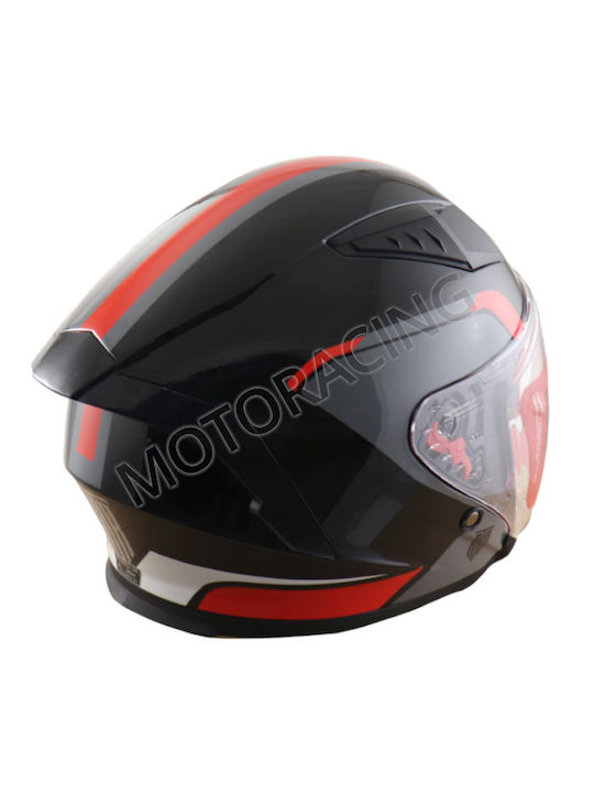 STR Sting Matt Black/Light Blue Motorradhelm Jet ECE 22.06