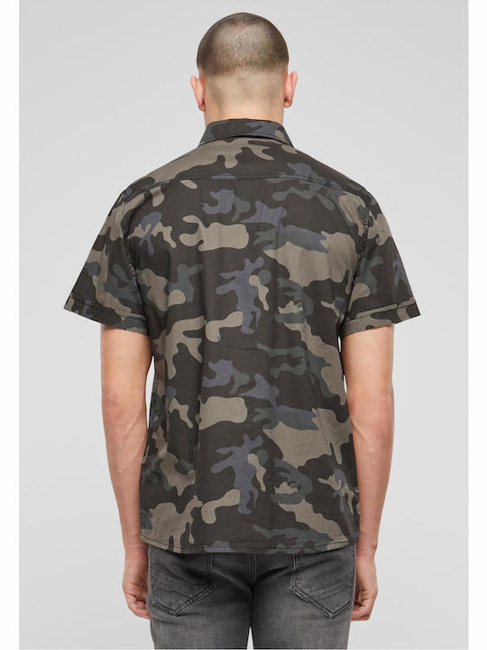 Short-sleeved Cotton Shirt Camo Dark Camo