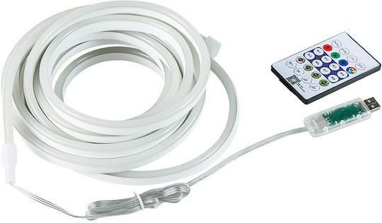 Αδιάβροχη Ταινία LED 24V RGB Φως 5m Neon Flex με Τηλεχειριστήριο