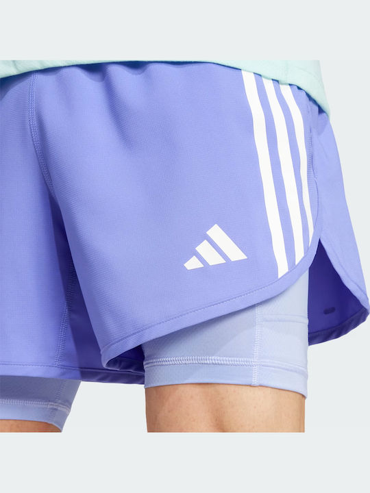 Own The Run 3-Stripes 2 В 1 Спортен Мъжки Лилав Бермуда