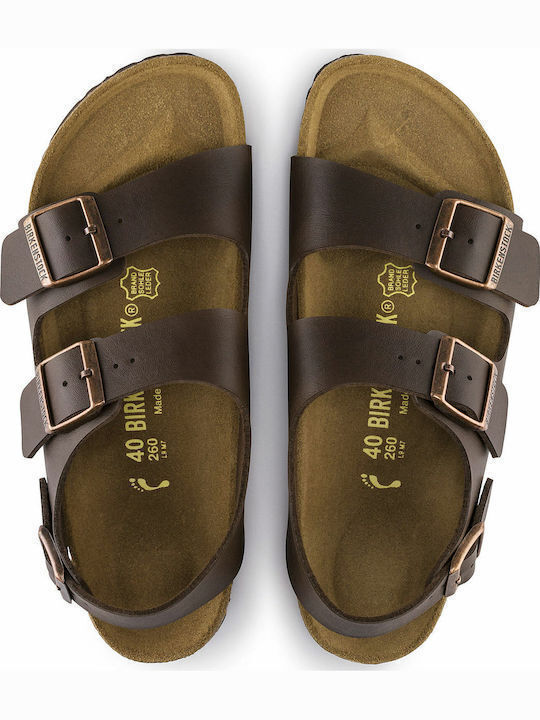 Birkenstock Bs Classic Milano Bf Мъжки сандали в Кафяв цвят