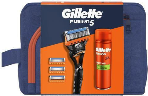 Gillette Fusion5 Travel Set Shaving Gel 200ml, Razor,