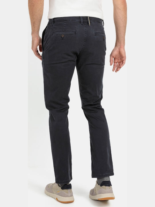 Trousers Chino Elastic in Slim Fit Dark Blue