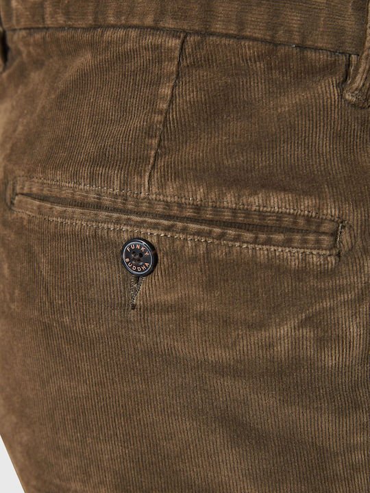 Pantaloni Chino cu Croială Normală Verde