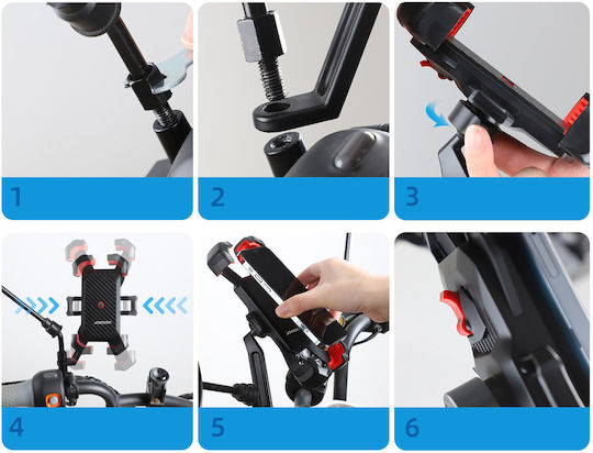 Joyroom JR-ZS288 Mount Phone Motorcycle with Adjustable Arm 4.7-7" for Mirror