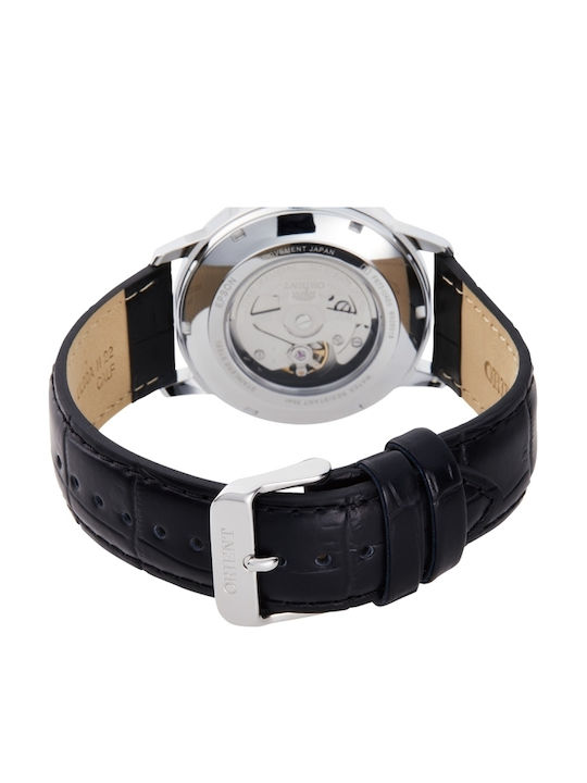 Orient Men's Watch 41.6mm Automatic with Black Leather Strap