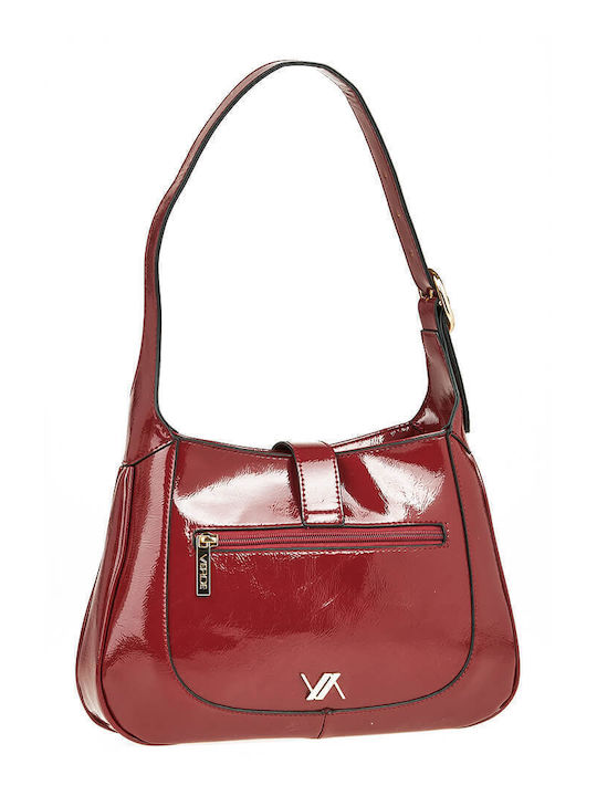 Damen-Schultertasche Bordeaux