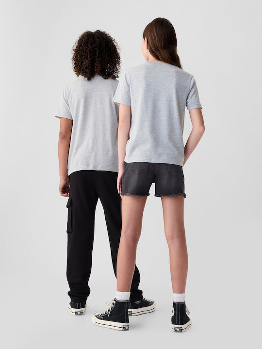 Kids' Shirt Short Sleeve Light Heather Grey Graphic