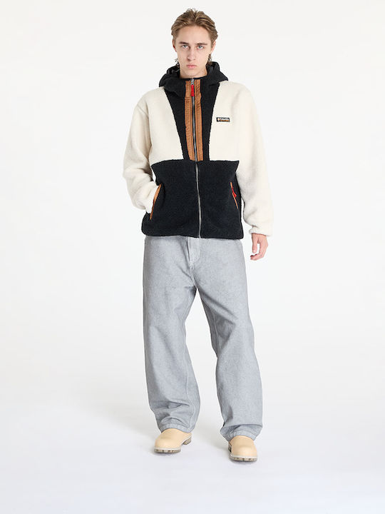 Backbowl Ii Men's Cardigan with Hood Chalk/ Black