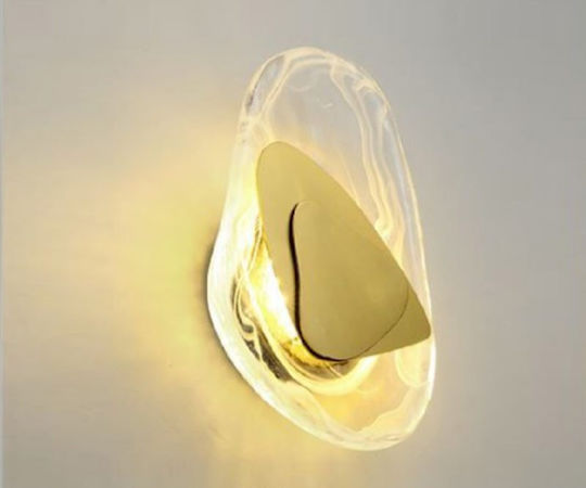 Luma Modern Leuchte Wand mit Integrierter LED und Warmweißes Licht Gold 31.5cm
