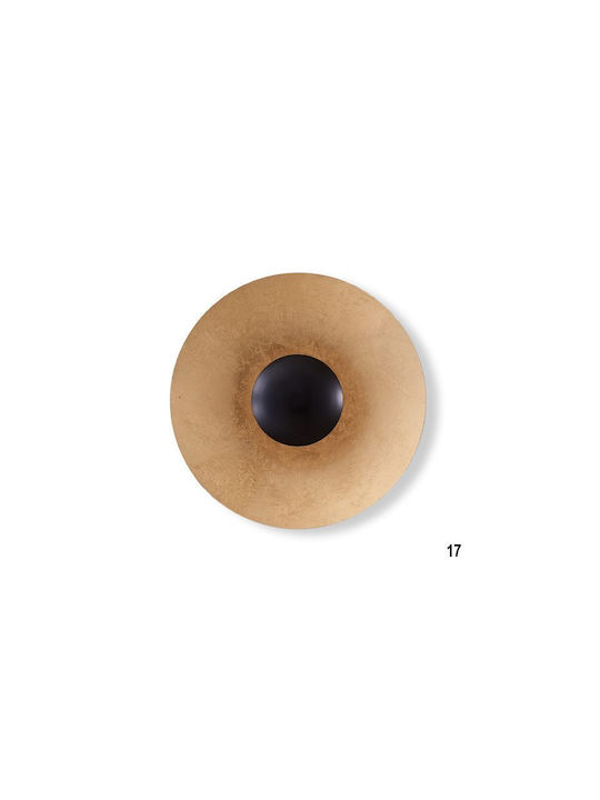 Luma Modern Lamp Wall with Integrated LED and Warm White Light Gold 40cm