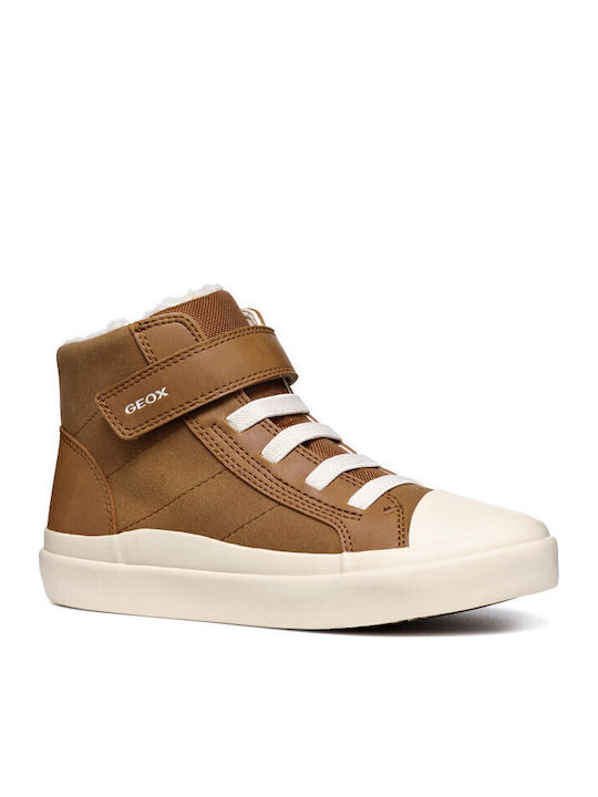 Kids Boots with Hoop & Loop Closure Brown