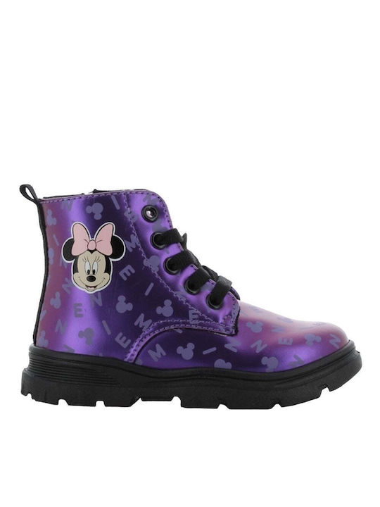 Disney Kids Boots with Lace Purple