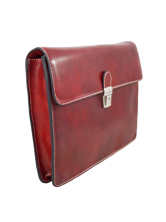 Mybag Leather Men's Briefcase Red