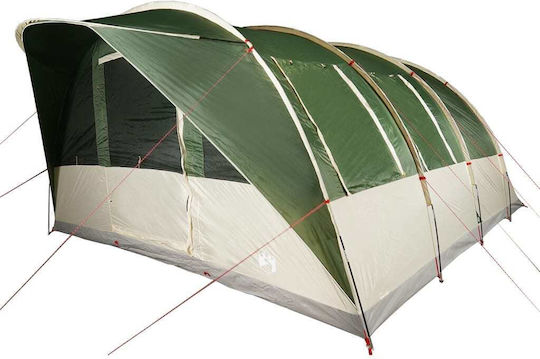 vidaXL Σκηνή Camping Τούνελ Πράσινη για 5 Άτομα 486x320x210εκ.