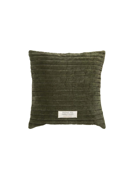 Atmosphera Sofa-Kissen Family Corner Fleece Grün 45x45cm
