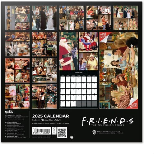 Grupo Erik Daily Wall Diary 2025 Friends 30x30cm