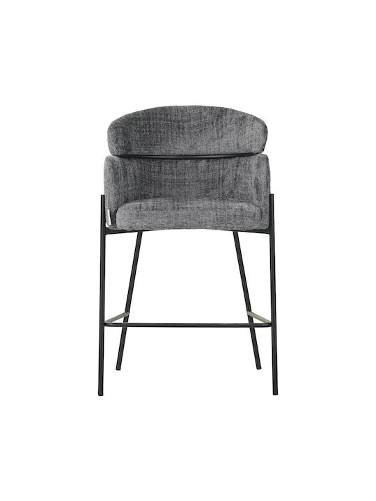 Stool Bar Upholstered with Fabric Tolerse Light Gray 55x60x43cm