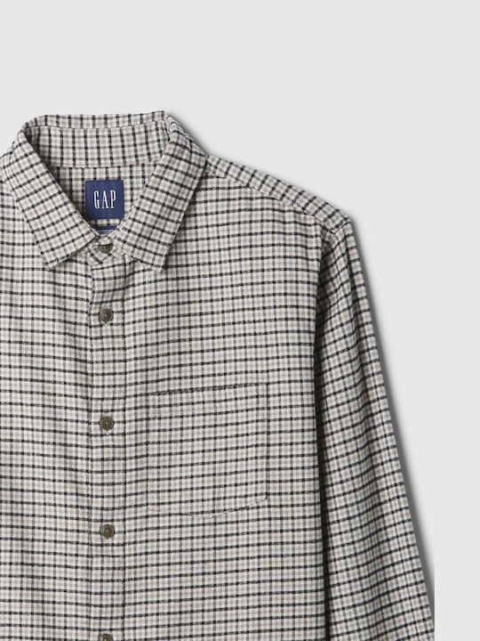 GAP Long-sleeved Flannel Shirt Grey