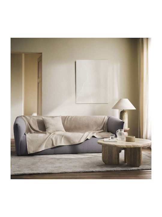 Gofis Home Nimbus Ριχτάρι Πολυθρόνας Ζακάρ 180x180εκ. Warm Beige 447/39 2007447139223