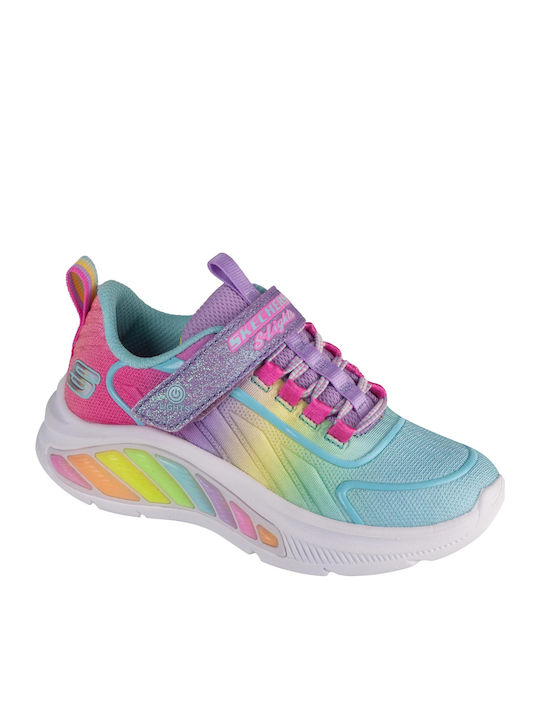 Skechers Rainbow Kids Sneakers with Scratch Pink 303721L-LVMT
