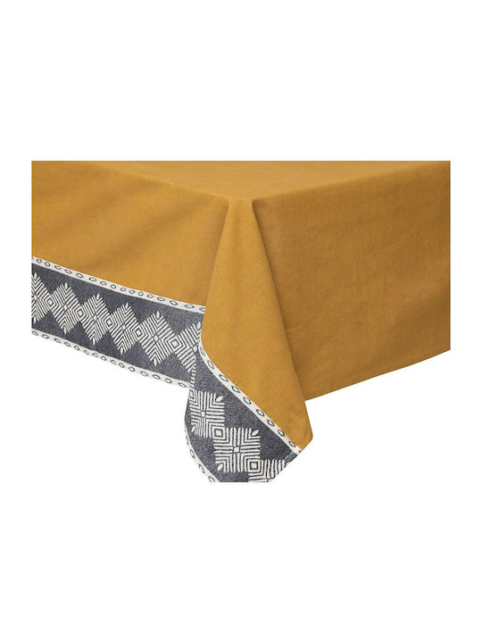 Atmosphera Cotton Tablecloth Set 7 Pieces Napp Yellow 150x250cm