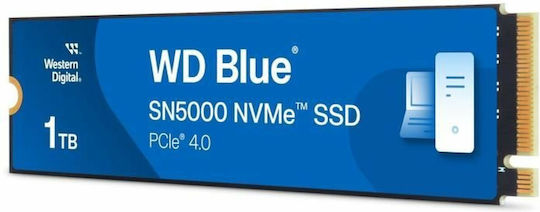 Western Digital Blue SN5000 SSD 1TB M.2 Type With PCI Express 4.0 Connection WDS100T4B0E