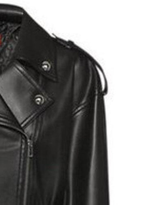 Hugo Boss Leather Jacket Leather Black