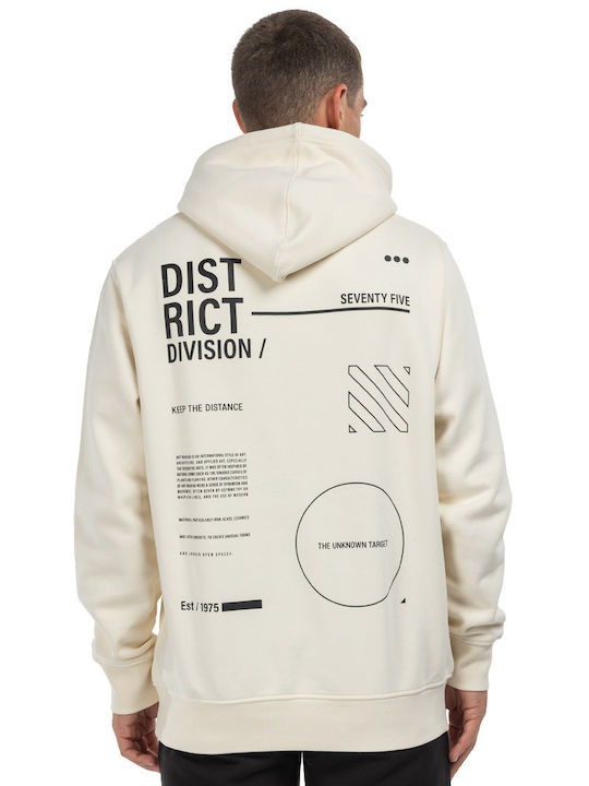 District75 Sweatshirt mit Kapuze Ecru