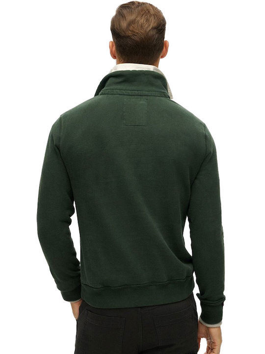 Superdry Vintage Athletic Henley Ζακέτα Academy Dark Green