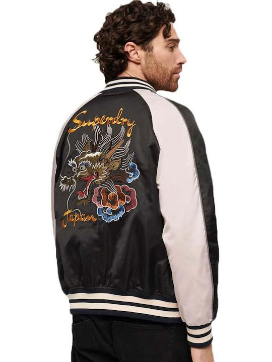 Superdry Suikajan Jacket Bomber Meteorite Black