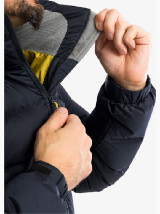 Μπουφάν Puffer Αδιάβροχο και Αντιανεμικό Navy Μπλε