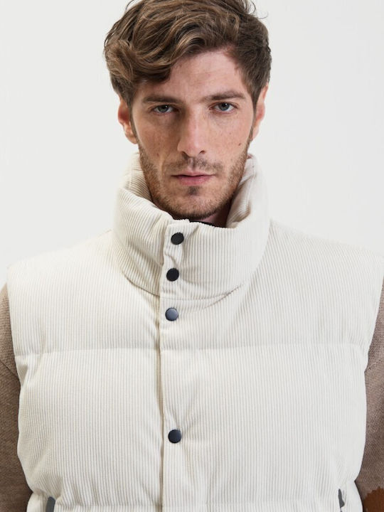 Sleeveless Winter Jacket White