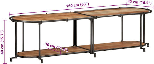 Шкаф за телевизор Кафяв Д160xШ42xВ40см