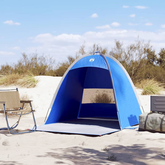 vidaXL Beach Tent Pop Up 3 People Blue