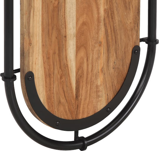 vidaXL Wooden Wall Hanger 16 Hooks Brown 34x110cm 2 Pieces