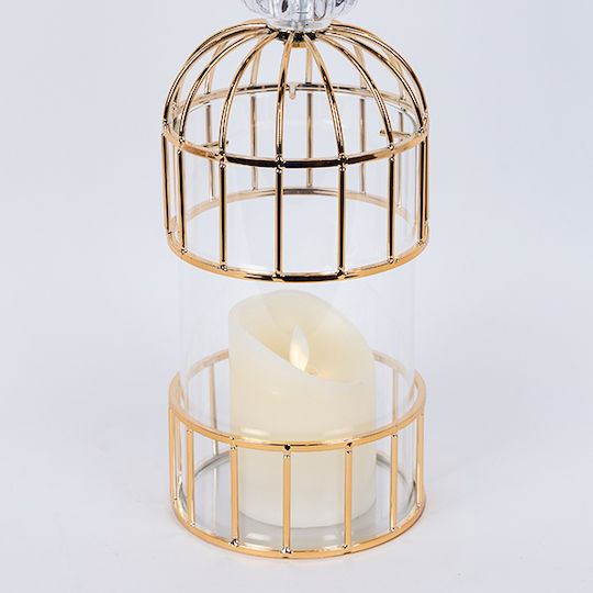 Laterne Metallisch Gold 13x28x28cm 1Stück Laterne Metallisch Gold 13x28x28cm 1Stück