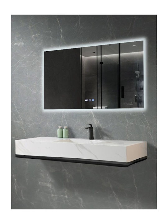 Sparke Ορθογώνιος Καθρέπτης Μπάνιου Led 80x50cm