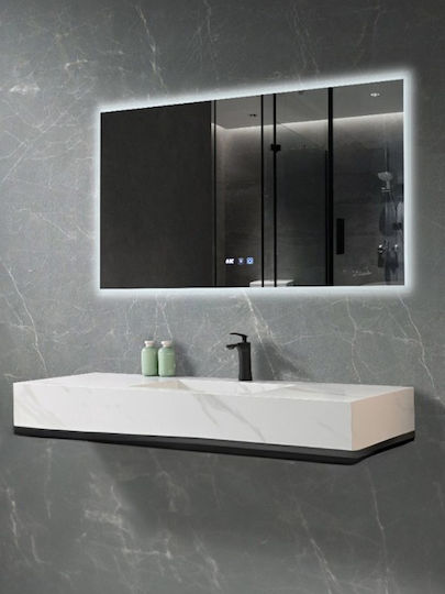 Sparke Rectangular Bathroom Mirror Led 80x50cm