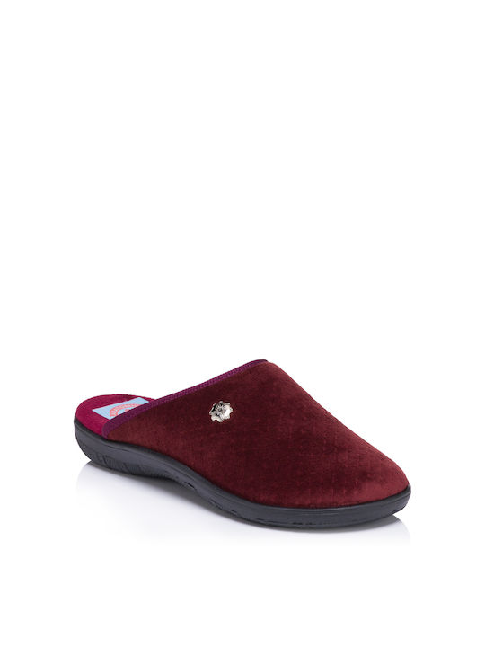 FAME Winter Women's Slippers in Burgundy color