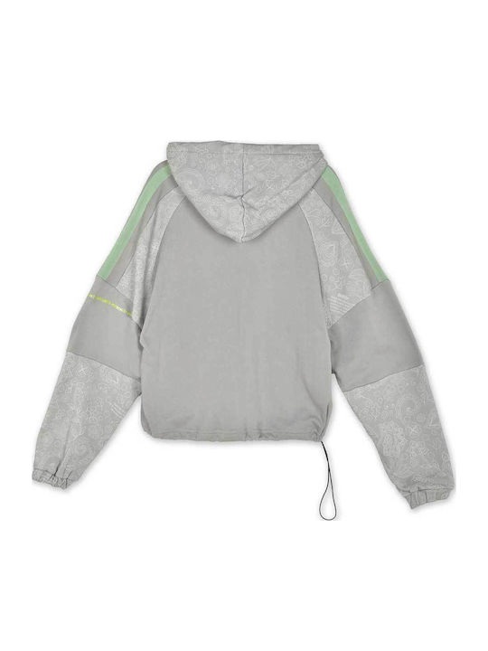 BodyTalk Paisley Sweatshirt Gray with Hood